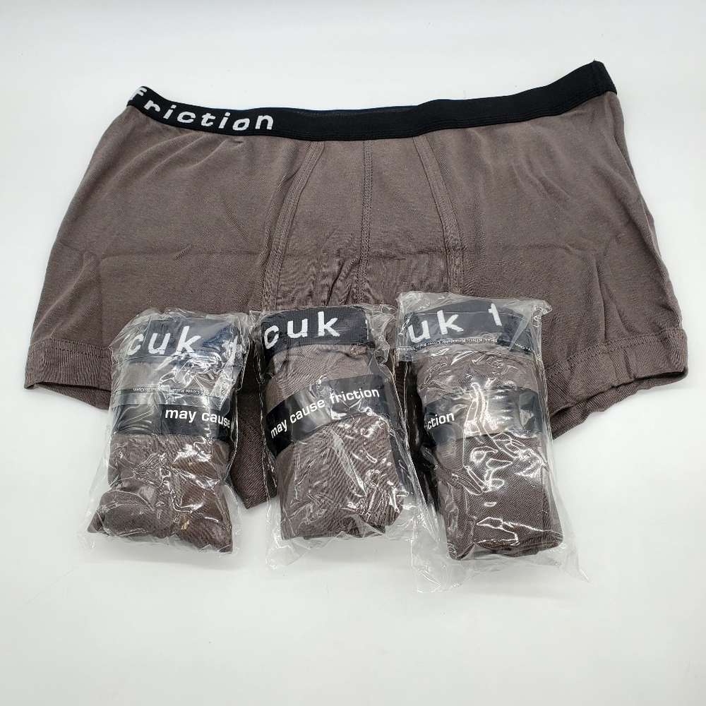 4-pack FCUK Friction Men's Gray Underwear One Size Fits All